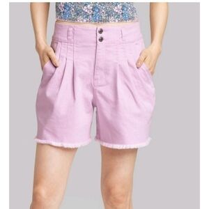 Wild Fable Super High Rise Pleated A-Line Shorts Purple Size 00